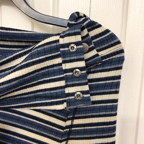 Free People Cape Cod Cowl Neck Striped Thermal top - Picture 5 of 7